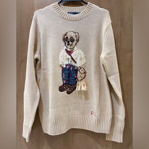 NWT Polo Ralph Lauren Beige Sweater with Bear Design